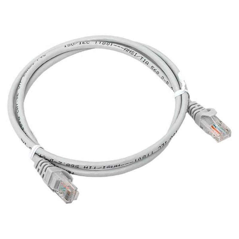 Патч-корд TERACOM PRO Cat.5E неэкранированный UTP оболочка PVC серый (1,0м) | TRP-5EUTP-PVC-1M-GY | EKF — EKF