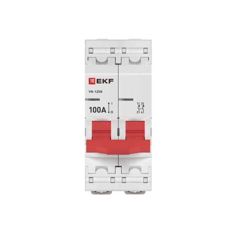 Выключатель нагрузки ВН-125N 2Р 100А PROXIMA EKF | S1252100 | EKF — миниатюра 4