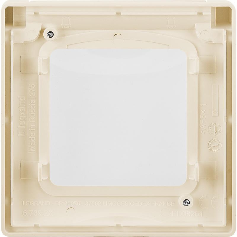 Inspiria Слоновая кость Рамка с защитной крышкой IP44 — миниатюра 4