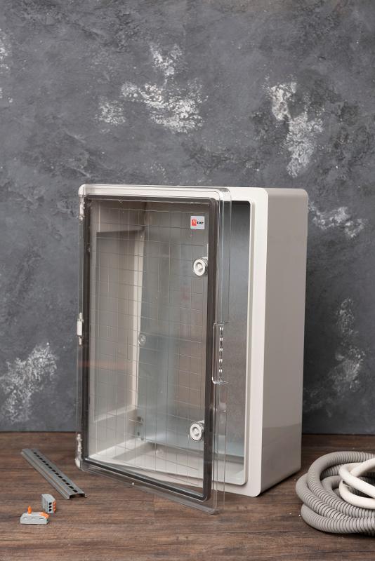 Щит пластиковый с монтажной платой прозрачная дверь (ВхШхГ) 500х350х190мм IP65 PROxima | PBT65MP005 | EKF — миниатюра 7
