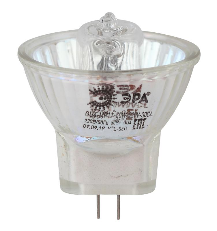 Лампа галогенная GU4-MR11-50W-220V-30 CL (галоген, софит, 50Вт, нейтр, GU4) | Б0044095 | ЭРА — миниатюра 3