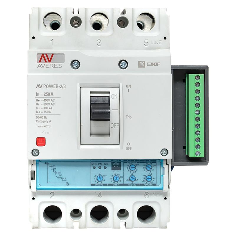 Выключатель автоматический AV POWER-2/3 250А 100kA ETU2.2 AVERES | mccb-23-250H-2.2-av | EKF — миниатюра 10