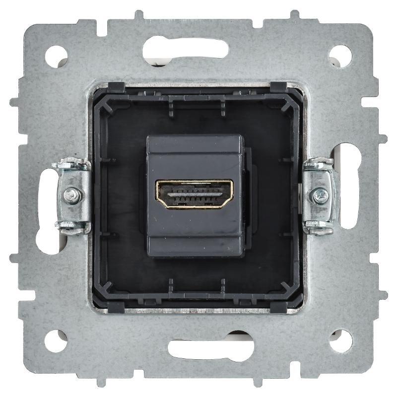 BRITE Розетка HDMI РHDMI-0-БрАБ арктический белый  | BR-H10-K91 | IEK — миниатюра 3