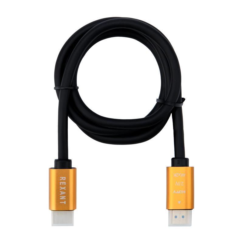 Кабель REXANT HDMI - HDMI 2.0 длина 1 метр (GOLD) |17-6102 | REXANT — REXANT