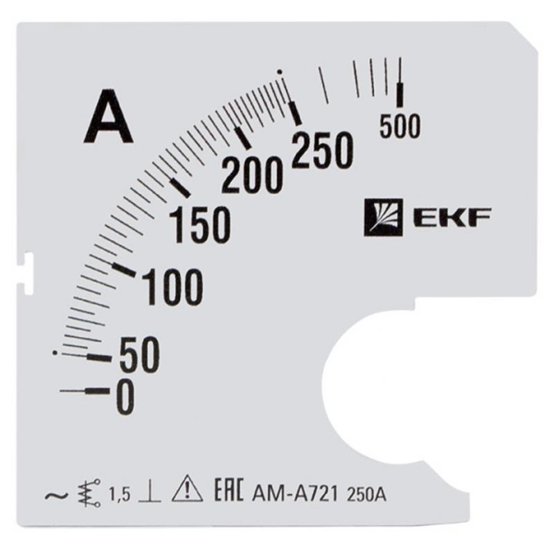 Шкала сменная для A721 250/5А-1,5 EKF PROxima | s-a721-250 | EKF — EKF