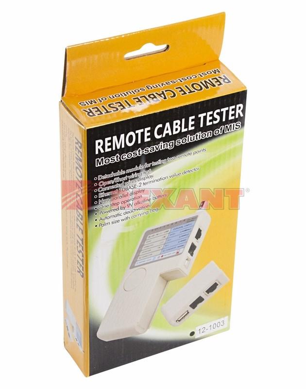 Тестер кабеля универсальный RJ-45+RJ-11+RJ-12+USB+BNC 2468 | 12-1003 | REXANT — миниатюра 2