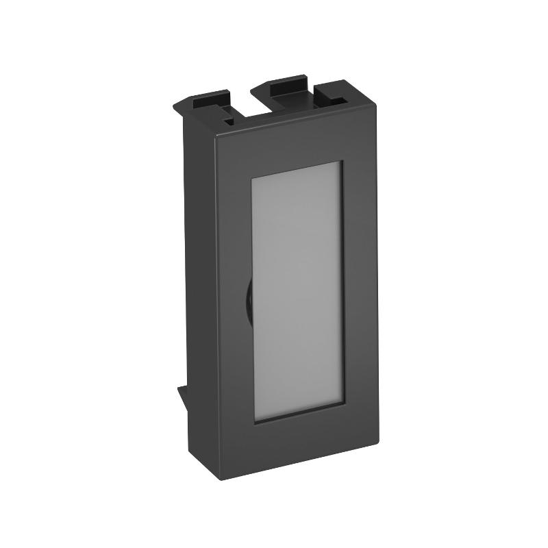 Заглушка с полем для маркировки Modul45 45x22,5 мм (черный) (ADP-BF SWGR0.5) | 6117411 | OBO Bettermann — OBO Bettermann