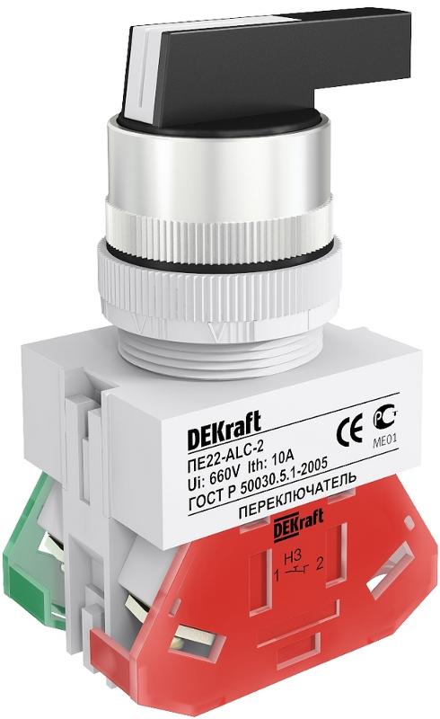Перекл.2 пол. прав. без фикс. I-O уд. ручка 1НО+1Н | 25145DEK | DEKraft — DEKraft