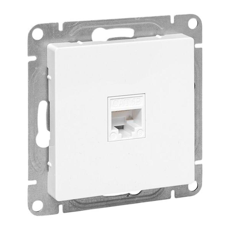Механизм розетки RJ45 (cat5), белый Эпика EKF | UP1-SOW-RJ45-5 | EKF — EKF