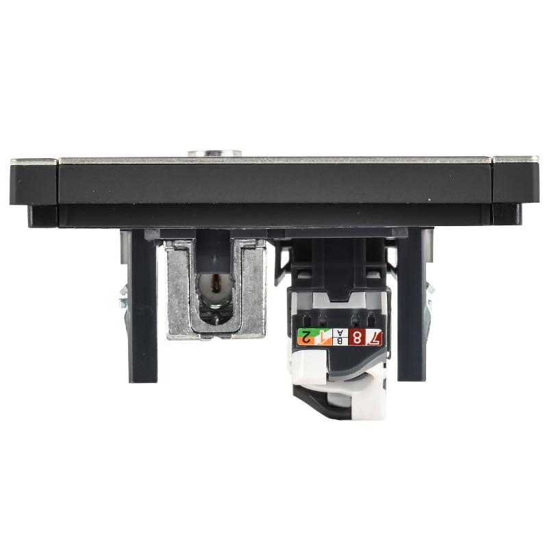 FORTE&PIANO Розетка двойная TV+RJ45 кат.5E FP636M металл шампань  | FP-AK20-1-M-K37 | IEK — миниатюра 5