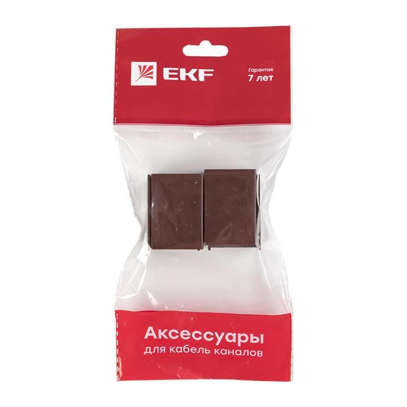 Соединитель (25х25) (4 шт) Plast EKF PROxima  под темное дерево  |  cond-25-25x4 |  EKF — миниатюра 7