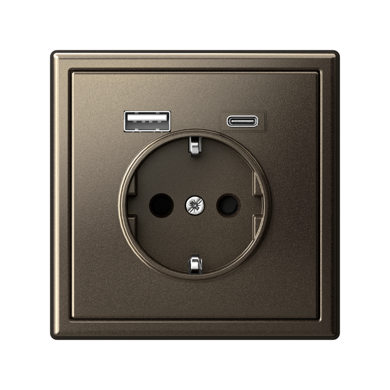 ArtGallery Мокко Розетка 16А с 2 USB A+C, 5В/2,4А/3,0А, 2х5В/1,5А, механизм | GAL000632 | SE — миниатюра 5
