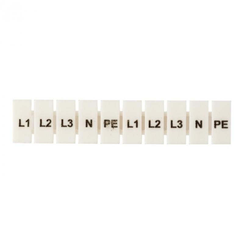 Маркеры для JXB-ST 2,5 с символами "L1, L2, L3, N, PE" (100 шт.) EKF PROxima | zb-st-2.5-L-1-3 | EKF — EKF