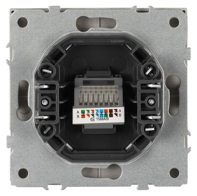 Розетка Galaxy 15-3107-07 информационная RJ45 IP20 титан | Б0070747 | ЭРА — миниатюра 5
