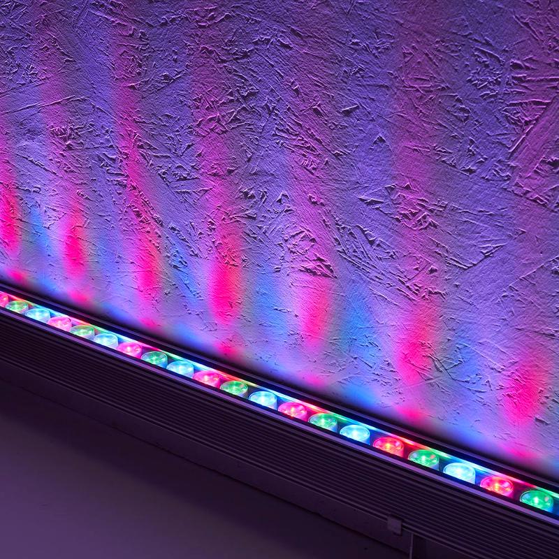 Прожектор архитектурный светодиодный линейный с DMX LL-892 36LED RGB, 1000*40*48mm, 36W 24V, IP65 | 32259 | FERON — миниатюра 3