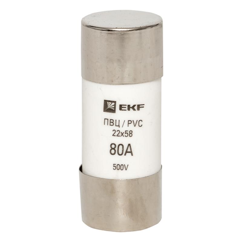 Плавкая вставка цилиндрическая ПВЦ (22х58) 80А | pvc-22x58-80 | EKF — миниатюра 2