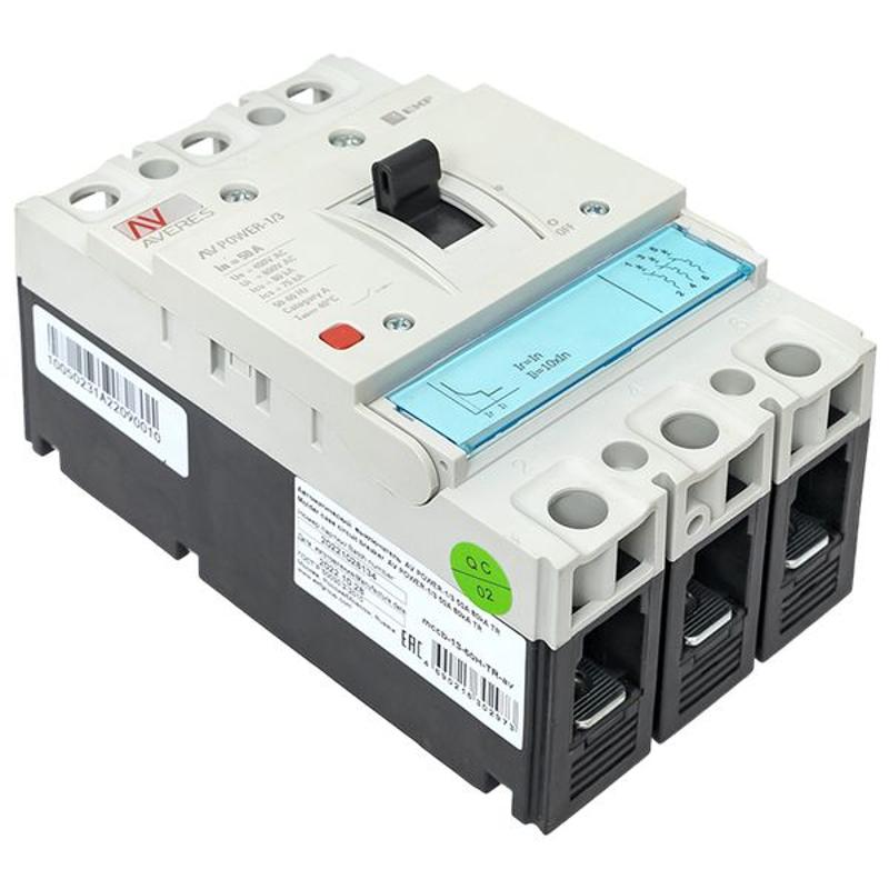 Выключатель автоматический AV POWER-1/3  50А 80kA TR AVERES | mccb-13-50H-TR-av | EKF — миниатюра 16