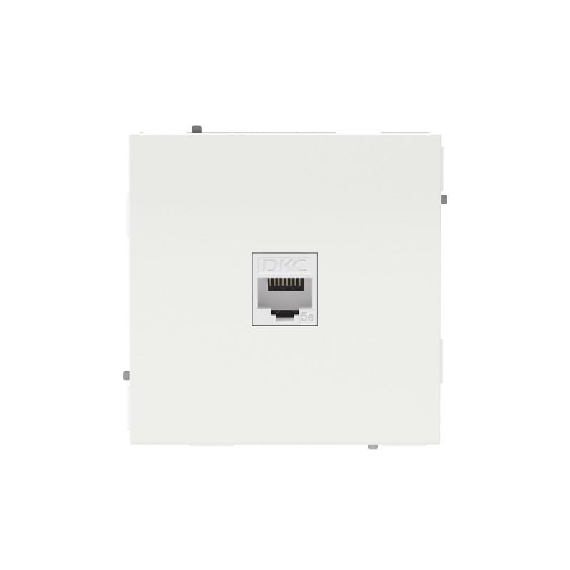 Компьютерная розетка RJ-45 без шторки, кат.5е одинарная, KANT, белая магнолия | 7000663 | DKC — DKC (ДКС)