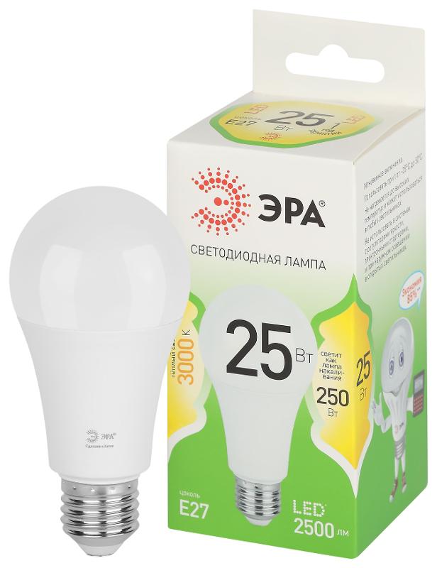 Лампа светодиодная  GREEN LINE LED A60-25W-830-E27 GL E27 25 Вт груша теплый свет | Б0067087 | ЭРА — миниатюра 1