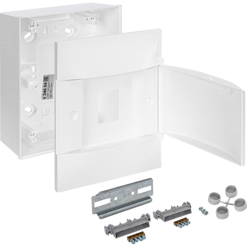 Practibox S Пластиковый щиток Навесной 1X4 Белая дверь — миниатюра 7