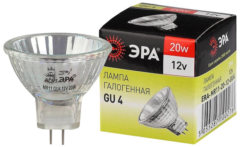 Лампа галогенная 20Вт 12В GU4 MR11 | C0027361 | ЭРА — ЭРА (Энергия света)