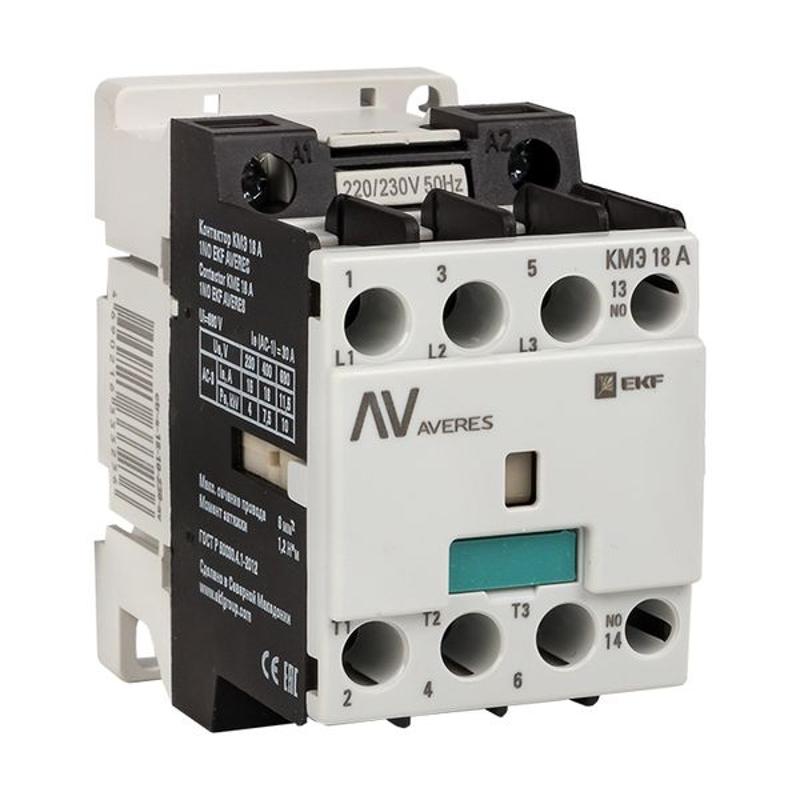 Контактор КМЭ 18А 1NO 400В АС EKF AVERES | ctr-s-18-10-400-av | EKF — EKF