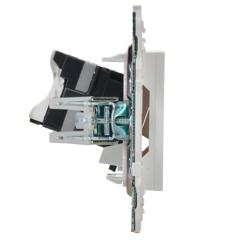 SKANDY Розетка компьютерная двойная RJ45 кат.5E SK-K03W арктический белый | SK-K20-1-K01 | IEK — миниатюра 4