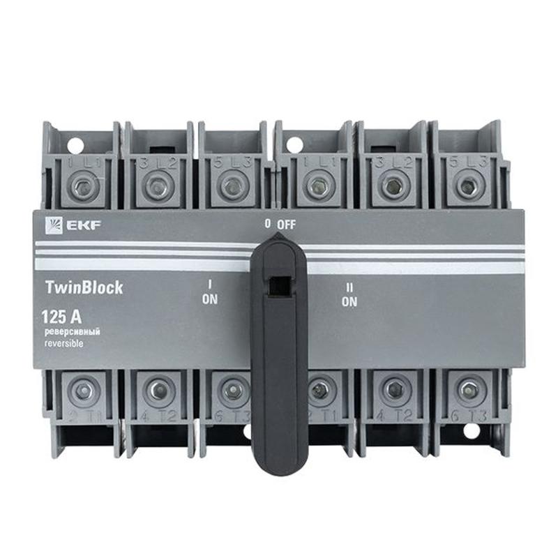 Рубильник 125A 3P реверсивный c рукояткой для прямой установки TwinBlock | tb-s-125-3p-rev | EKF — миниатюра 7