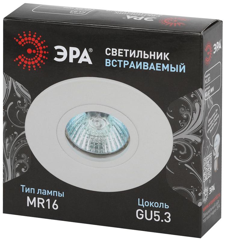 Светильник встраиваемый точечный алюминиевый KL83 WH MR16/GU5.3 белый | Б0054344 | ЭРА — миниатюра 2