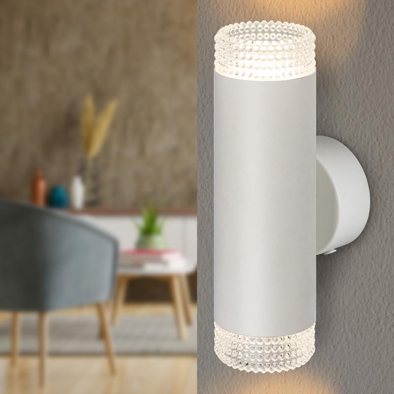 Светильник настенный  WL50 WH/TR 2*GU10 2*12Вт IP20 белый, прозрачный | Б0061195 | ЭРА — миниатюра 1