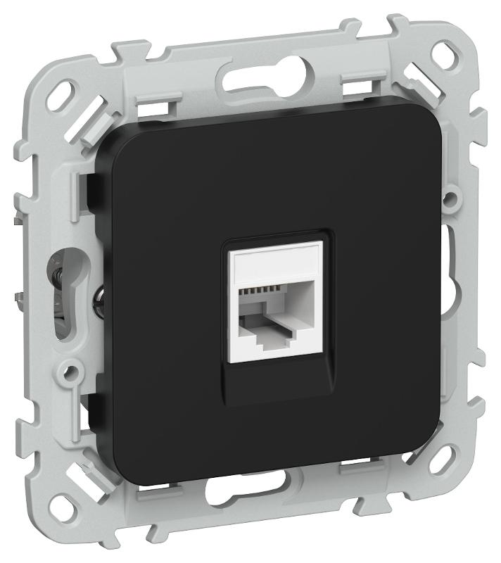 FLITE Розетка компьютерная RJ45 кат.5Е UTP РК5е-1-0-ФлЧ черный | FI-K12-1-K02 | IEK — IEK (ИЭК)