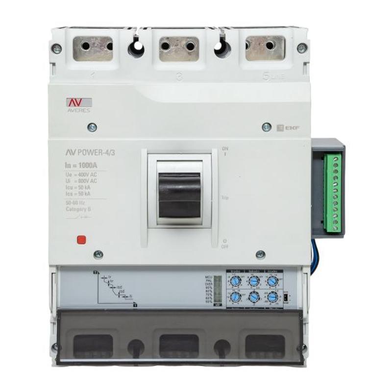 Выключатель автоматический AV POWER-4/3 1000А 50kA ETU2.2 | mccb-43-1000-2.2-av | EKF — миниатюра 16
