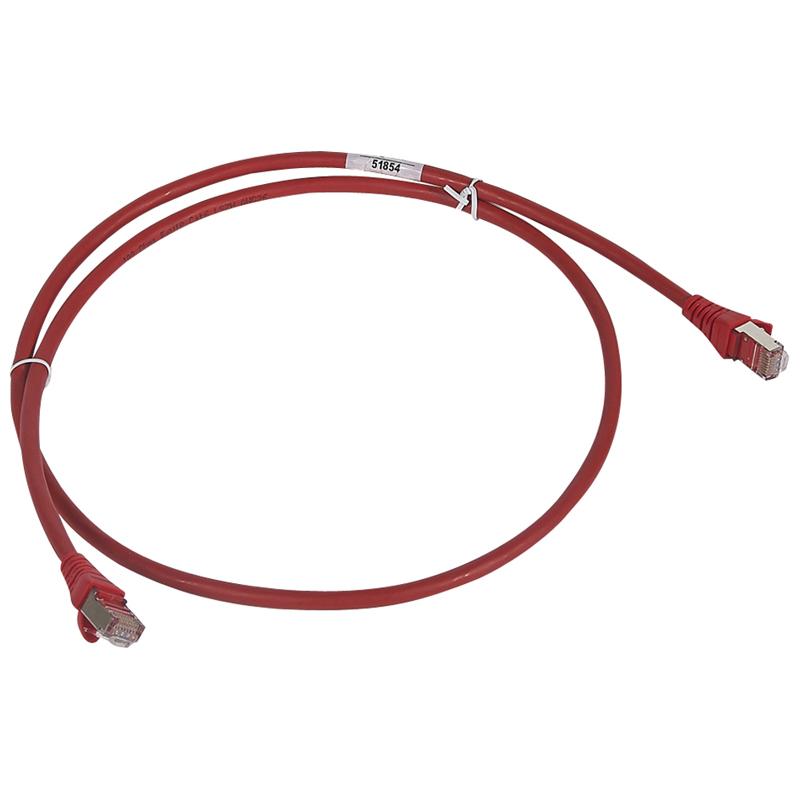 Коммутационный шнур RJ 45 - категория 6 - F/UTP - LSZH - экранированный - 3 м - красный | 051856 | Legrand — Legrand