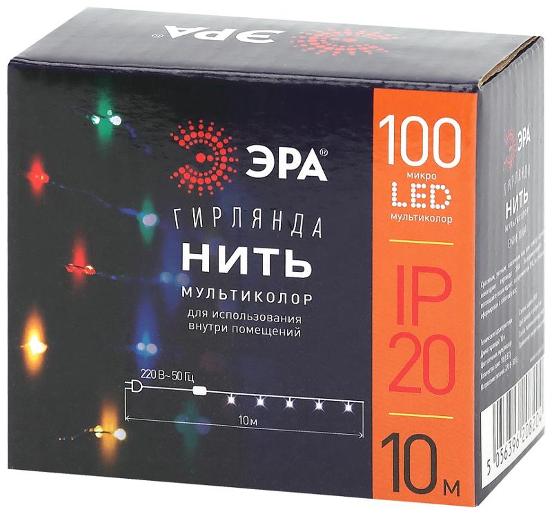 Гирлянда светодиодная  Нить 10 м мультиколор ENIN -10NM   220V IP20 (100/1800) | Б0047965 | ЭРА — миниатюра 2