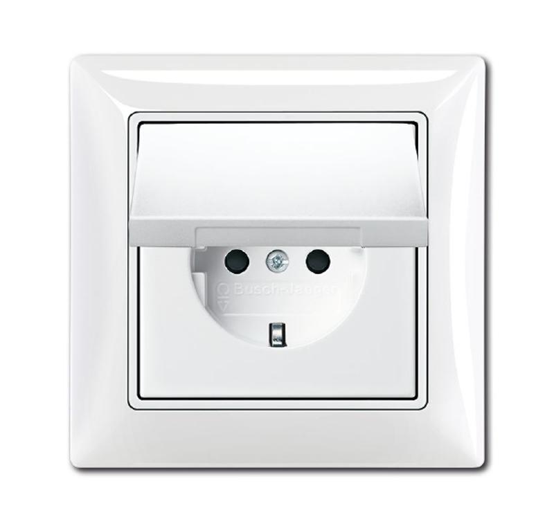 ABB Basic 55 Альп. белый Розетка с/з 16А 250В, IP44, в сборе | 2018-0-1505  | 2CKA002018A1505 | ABB — ABB