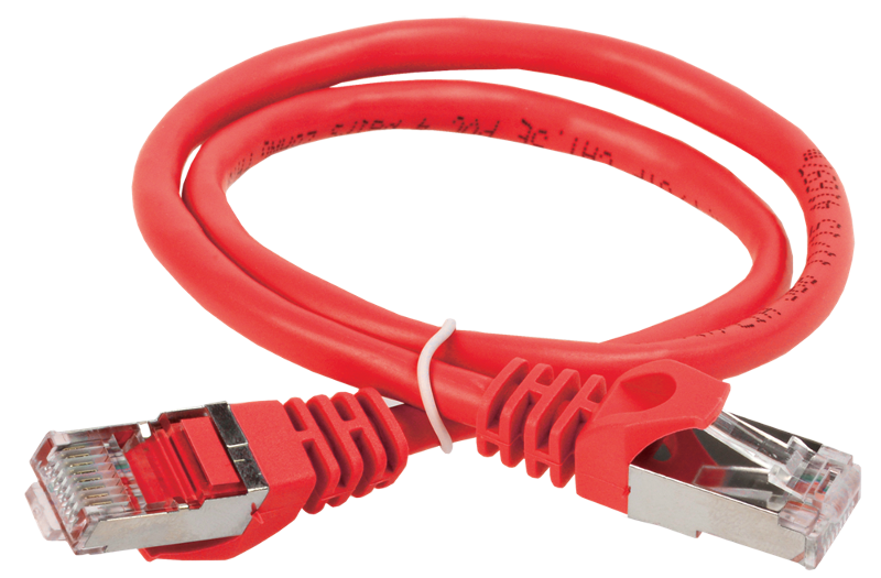 Коммутационный шнур (патч-корд), кат.5Е FTP, 1м, красный | PC04-C5EF-1M | ITK — миниатюра 2