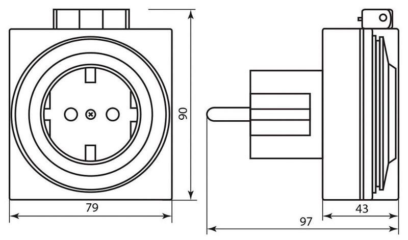 TM31 3500W/16A 230V розетка с таймером (суточная) в защитном корпусе IP44 | 23204 | FERON — миниатюра 4