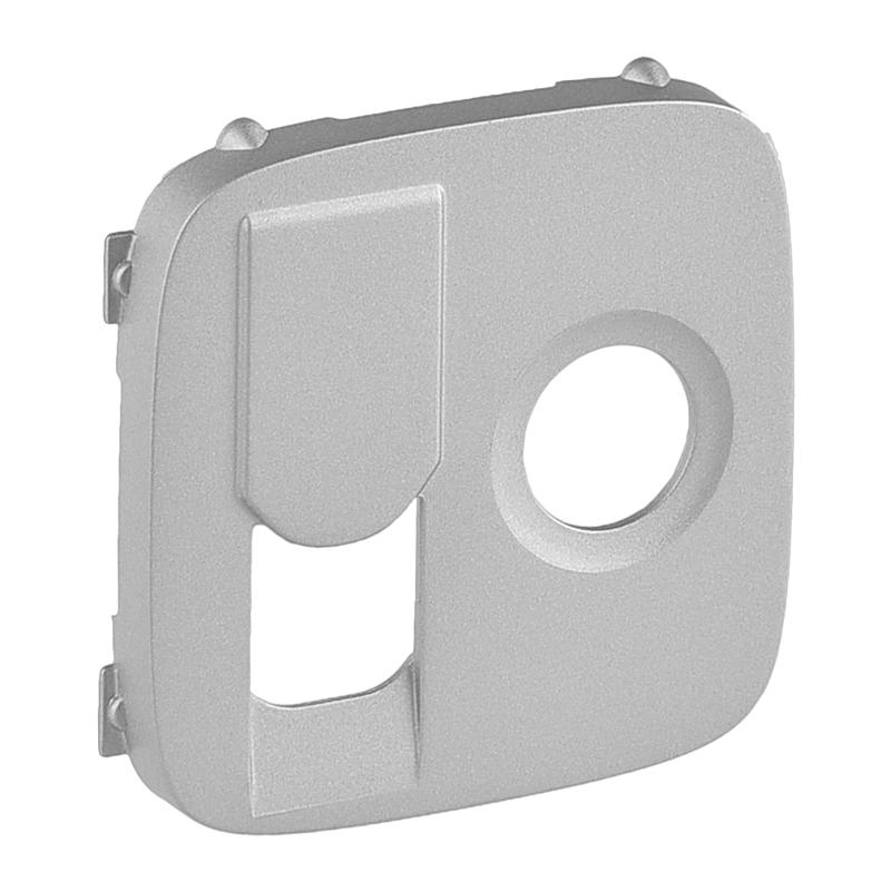 Valena ALLURE Алюминий Накладка розетки TV-RJ45 | 754837 | Legrand — Legrand