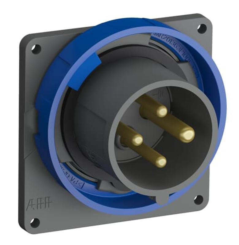 Вилка с прямым фланцем Easy&Safe 316EBU9W,16A,3P+E,IP67,9ч|2CMA101266R1000| ABB — ABB