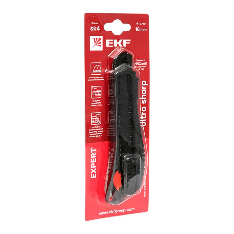 Нож строительно-монтажный 18 мм НСМ-50 (18мм)(SK4) Heavy Duty (до 25 кг) EKF Expert | ncm-50-exp | EKF — миниатюра 3