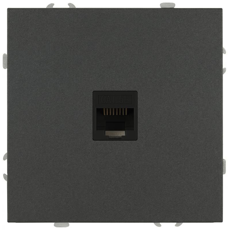 Розетка Galaxy 15-3107-06 информационная RJ45 IP20 графит | Б0070745 | ЭРА — ЭРА (Энергия света)