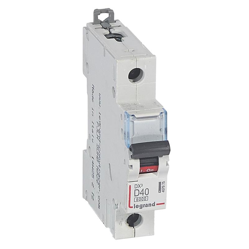 Выключатель автоматический  однополюсный DX3 6000 40А D 10кА | 407975 | Legrand — Legrand