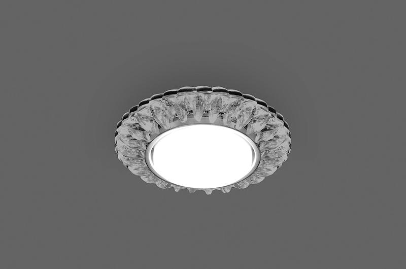Светильник потолочный встраиваемый под лампу GX53 CD4026 20LED*2835 SMD 4000K, 15W GX53, без лампы, прозрачный, хром | 29540 | FERON — миниатюра 3