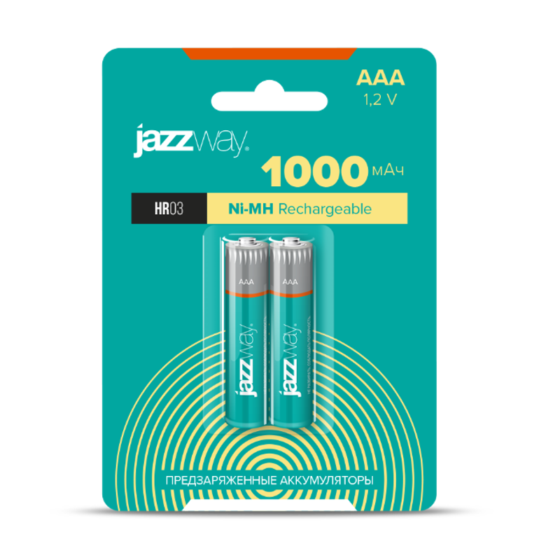 Элемент питания аккумуляторный AAA 1000мАч предзаряженные BL-2 | .5007932 | JAZZway — Jazzway