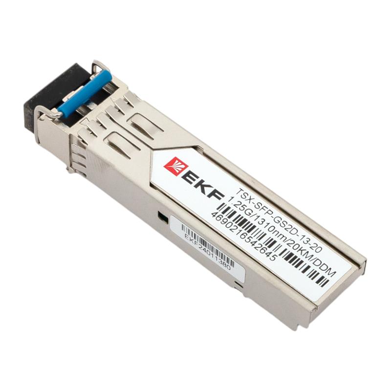 SFP модуль 1,25Гбит двойное одномодовое оптоволокно 1310нм дальность 20км TSX |TSX-SFP-GS2D-13-20|EKF — миниатюра 4