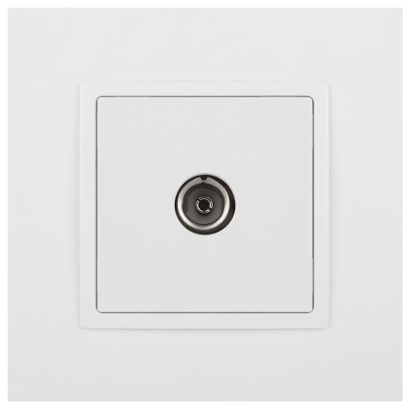 Розетка Elegance 14-3101-01М TV одиночная, белый матовый | Б0065813 | ЭРА — миниатюра 4