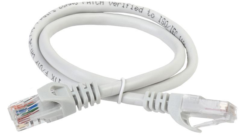 Коммутационный шнур (патч-корд), кат.5Е UTP, LSZH, 10м, серый | PC01-C5EUL-10M | ITK — ITK