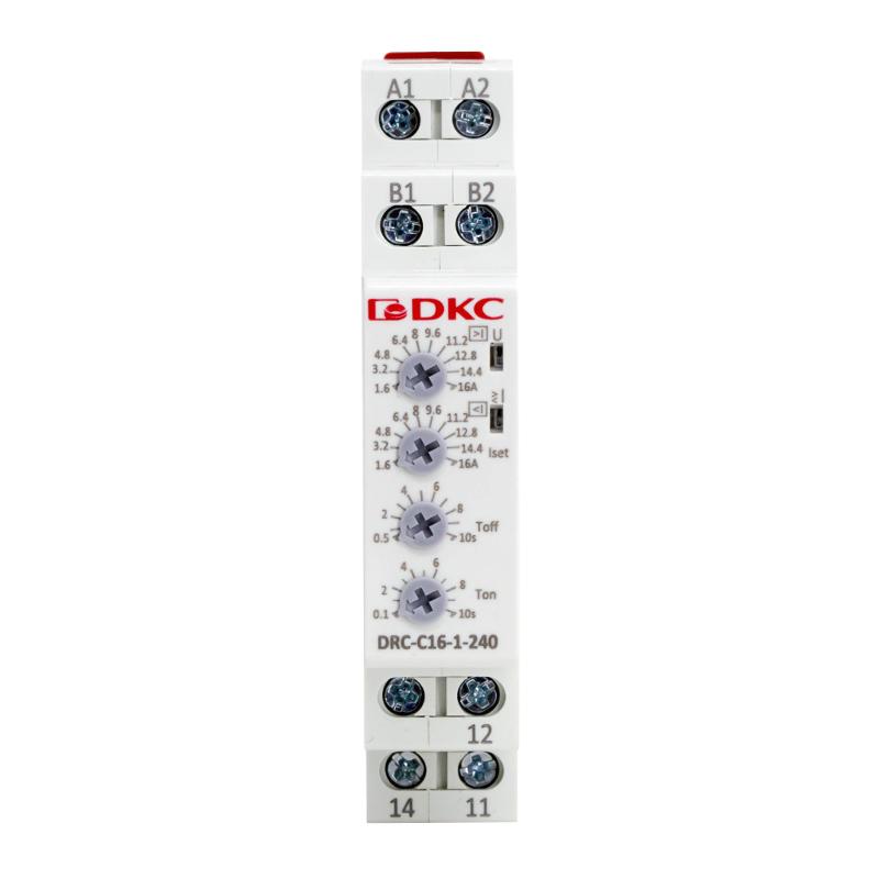 Реле контроля тока, тип DRC, 1.6-16А, конфигурация контакта 1CO, 24-240 AC/DC | DRC-C16-1-240 | DKC — миниатюра 3
