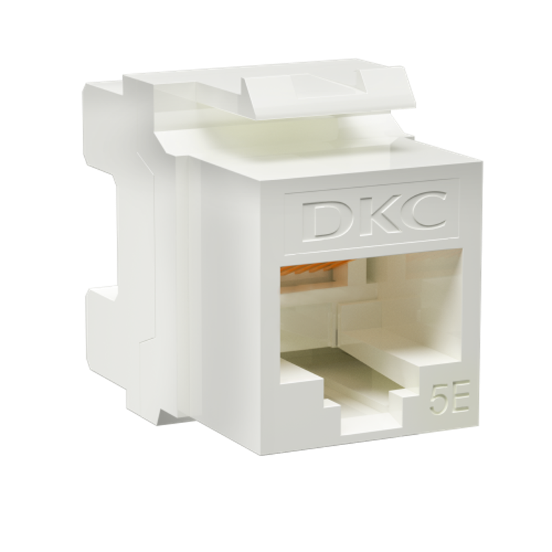 Модуль Keystone RJ45 CAT5E не экранированный, 180 градусов, белый | RNK5EU180WH | DKC — DKC (ДКС)