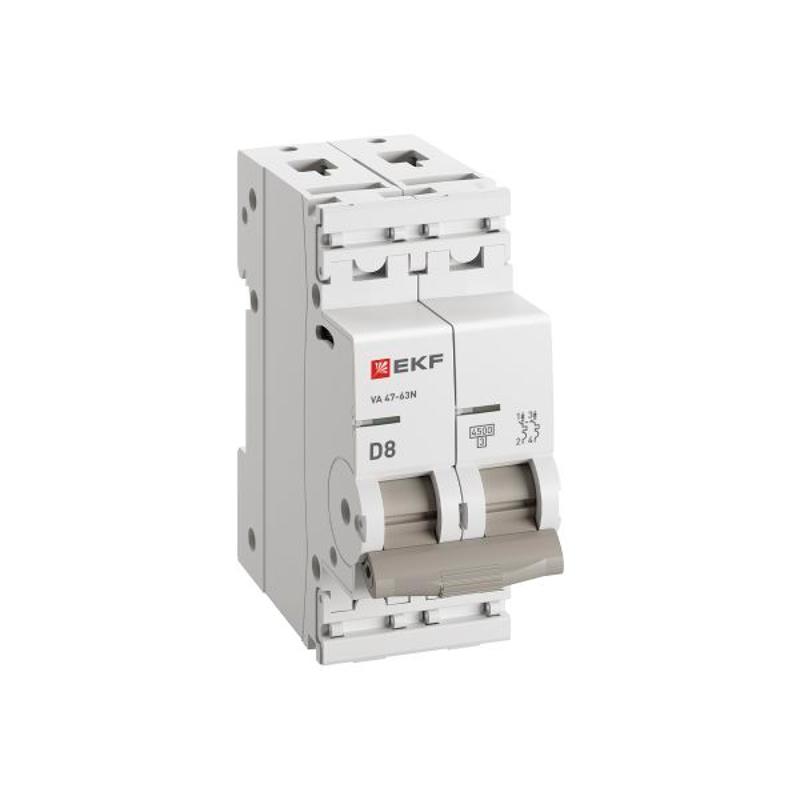 Выключатель автоматический ВА 47-63N 2P 8А (D) 4,5 кА PROXIMA |M634208D|EKF — миниатюра 5